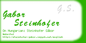 gabor steinhofer business card